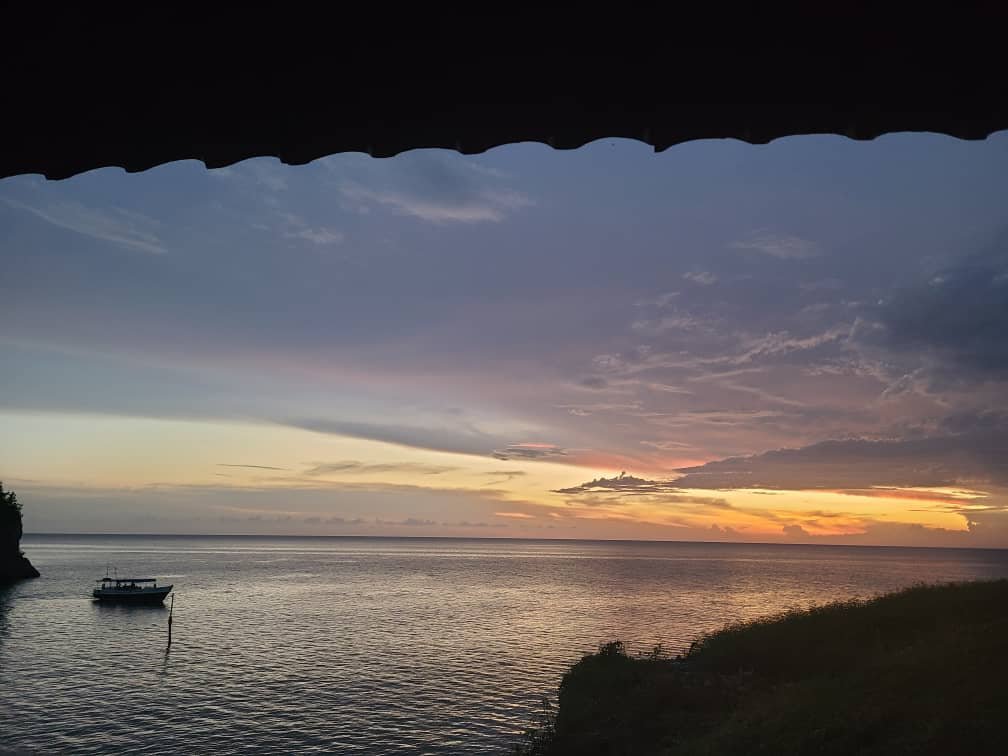 Sunset from the Guajimico pavilion